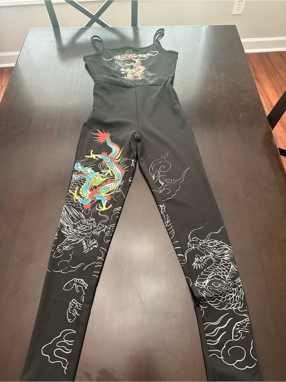 Ed Hardy Black Dragon Graphic Jumpsuit - Picture 2 of 8
